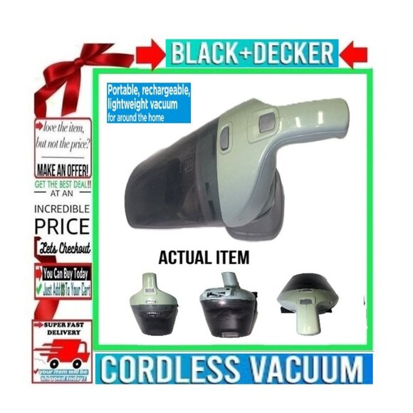 🛑 BLACK & DECKER Cordless ➕🆒 VACUUM Handheld Portable Lightweight 💸BUY NOW‼️ - Picture 2 of 16